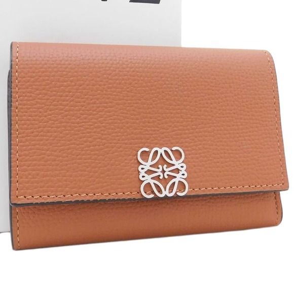 Loewe Handbags - Loewe Wallet Vertical Brown Leather Anagram